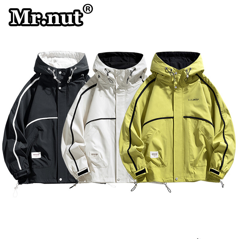 Mr.nut Fashion Tuulejope Välisjope Kvaliteetne meeste mantel Veekindel matkamantel Sügis mitmekülgsed lahtised meesterõivad