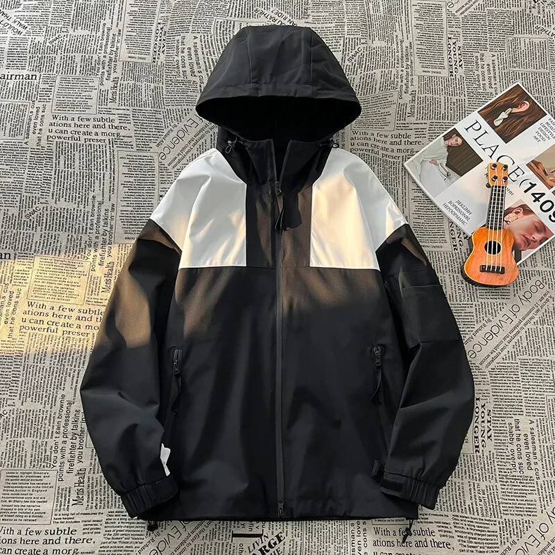 Vodootporna muška jakna u američkom stilu Clash Color Nova vjetrovka za penjanje na otvorenom Ležerne jakne za udaranje Muški kaputi