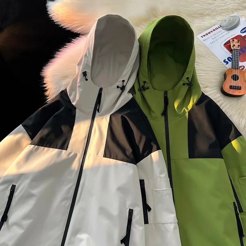 Vodootporna muška jakna u američkom stilu Clash Color Nova vjetrovka za penjanje na otvorenom Ležerne jakne za udaranje Muški kaputi