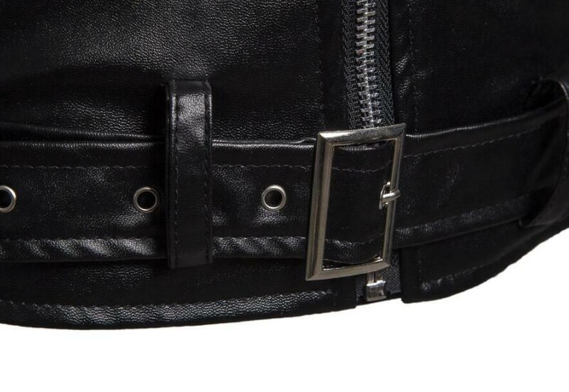 Jachetă de toamnă PU pentru bărbați 2023, jachetă de piele, guler pentru bărbați, anti-vânt, rever, jachetă cu fermoar diagonală pentru bărbați