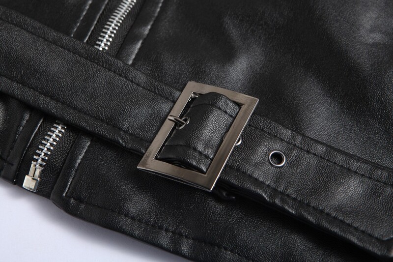 Muška PU kožna jakna Motociklistički modni uski kožni kaput