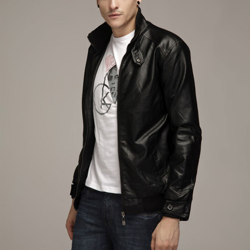 Jachetă de piele neagră pentru motociclete Jachete de piele pentru bărbați Haine Jaqueta De Couro Masculina Mantoane de piele pentru bărbați