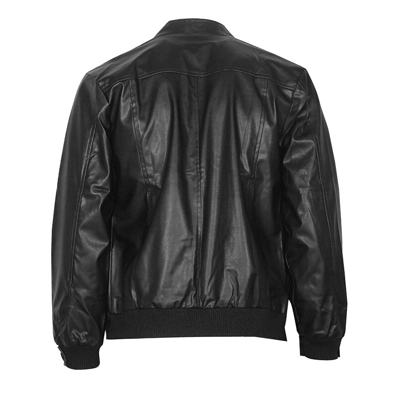 Jachetă de piele neagră pentru motociclete Jachete de piele pentru bărbați Haine Jaqueta De Couro Masculina Mantoane de piele pentru bărbați