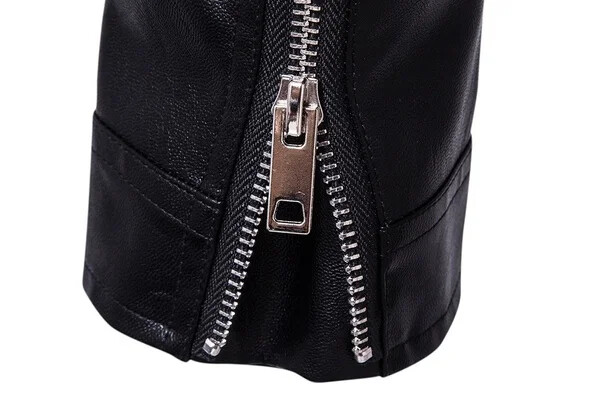 Jachetă din piele de modă pentru bărbați Jachetă din PU cu guler în picioare pentru bărbați, cu rever de motocicletă, cu fermoar diagonal, pentru bărbați