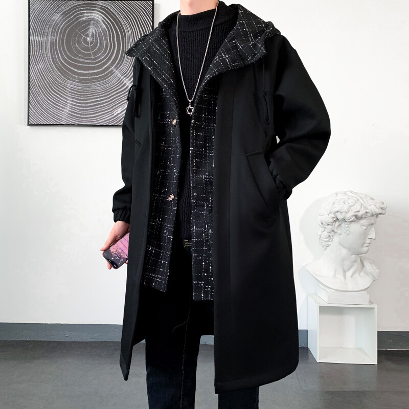 Trenč jakna Muškarci Jesen Proljeće Hip Hop Korejski modni kaputi Ulična odjeća Muške ležerne jakne s kapuljačom Duga odjeća