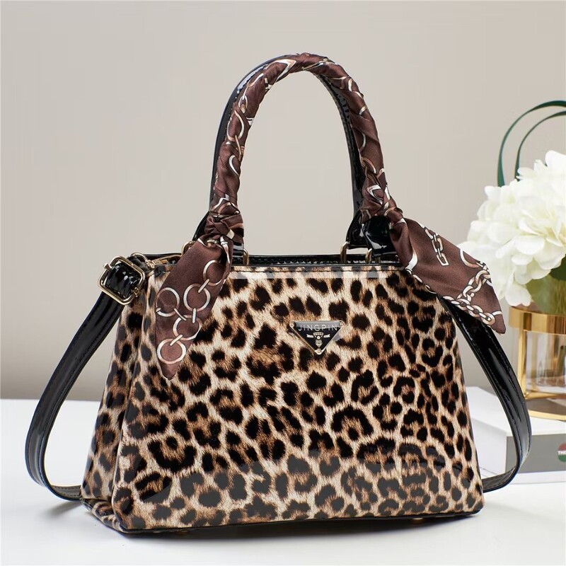Izravna tvornička prodaja ručna torbica velikog kapaciteta s leopard printom vrhunska modna fleksibilna torbica s ogledalom jednostavne teksture