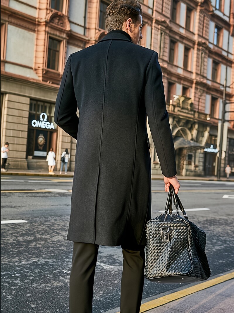 Kvaliteetsed meeste Briti stiilis pikkade varrukatega villased mantlid sügis-talvised Korea stiilis meeste trendikad mantlid ja topid