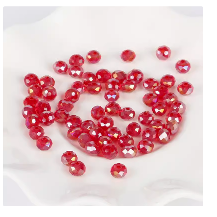 Plosnate kristalne perle od 4 mm od 50 boja. Rasute perle. Uradi sam nakit 