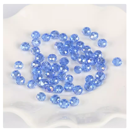 Plosnate kristalne perle od 4 mm od 50 boja. Rasute perle. Uradi sam nakit 