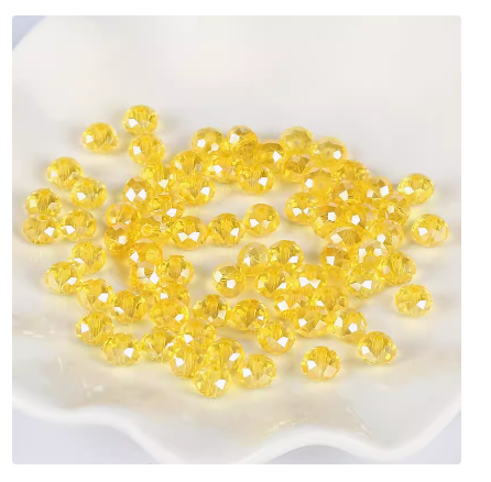 Plosnate kristalne perle od 4 mm od 50 boja. Rasute perle. Uradi sam nakit 