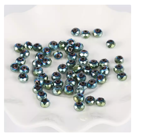 Plosnate kristalne perle od 4 mm od 50 boja. Rasute perle. Uradi sam nakit 