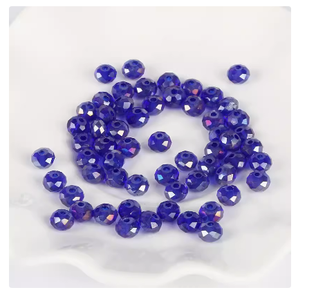 Plosnate kristalne perle od 4 mm od 50 boja. Rasute perle. Uradi sam nakit 