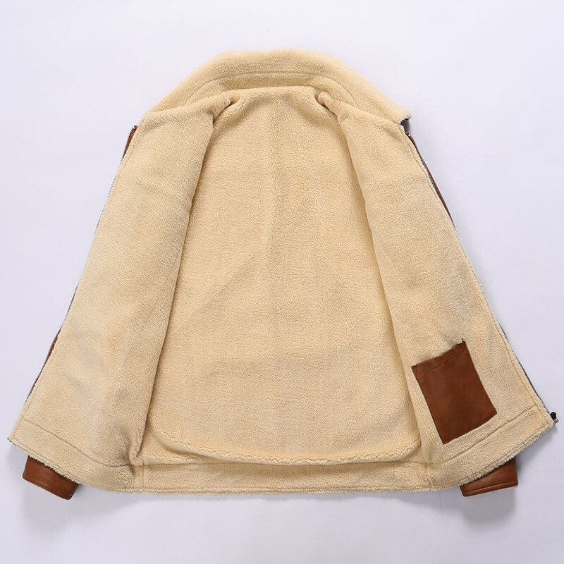 Modni brend Zimske muške PU kožne jakne Slim Fit Motociklistička gornja odjeća Kaputi Muški bombaški bombaši za van Deblja topla jakna od flisa