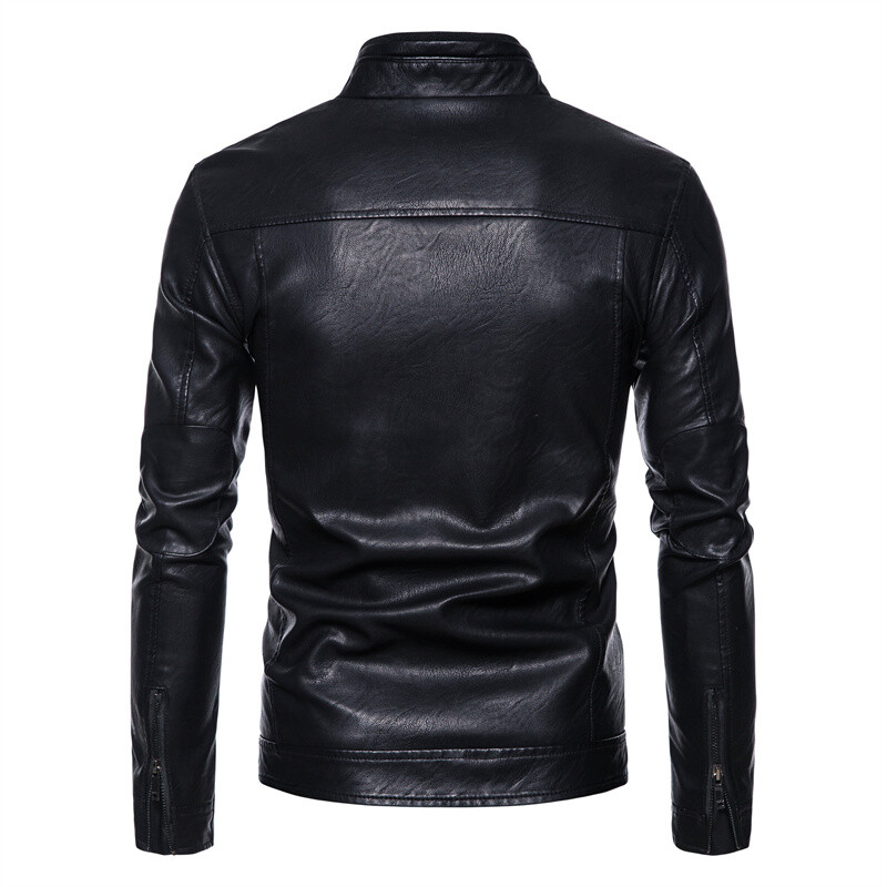 Muške jakne Jesen Zima Muška tanka motociklistička biciklistička topla crna vanjska odjeća Kaputi 5XL Plus Szie 2024 PU kožna jakna