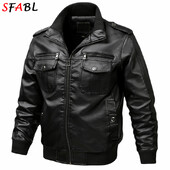 Modna motociklistička kožna jakna muška jesen zima jakna od umjetne kože muška vjetrovka PU kožni kaput muška gornja odjeća s patentnim zatvaračem