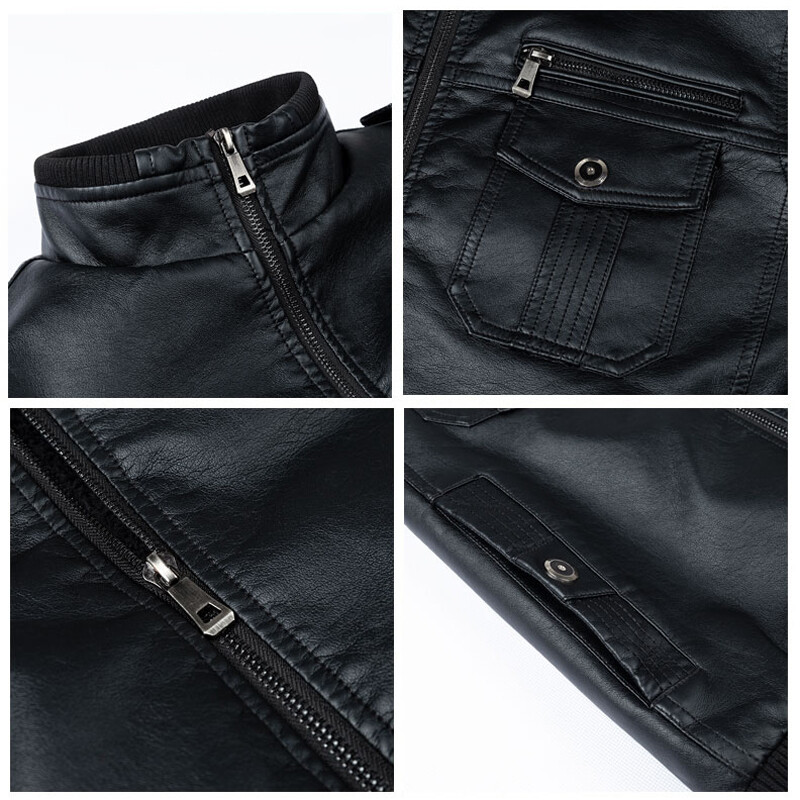 Modna motociklistička kožna jakna muška jesen zima jakna od umjetne kože muška vjetrovka PU kožni kaput muška gornja odjeća s patentnim zatvaračem