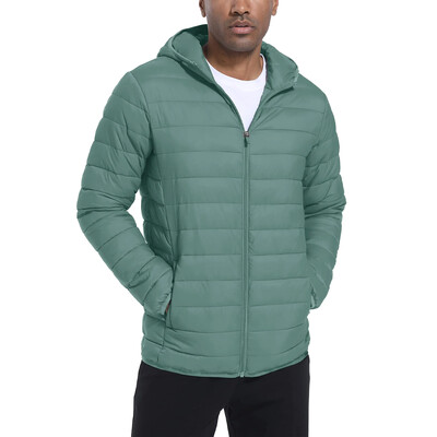 TACVASEN lagane pufer jakne Muška prošivena poliesterska najlonska jakna Ripstop brzosušeća kaput s kapuljačom i vjetrovkom