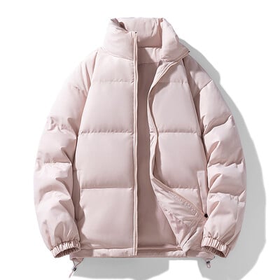 Nauja žieminė vyriška striukė žieminė laisvalaikio parkai Stori šilti viršutiniai drabužiai stovi apykaklė Vyriška paltai Vienspalviai užtrauktuku Vyriški drabužiai