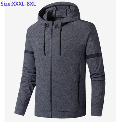 Naujas pavasario rudens striukė Hoodie Vyriška mada Stora laisvalaikio super dideli viršutiniai drabužiai vyriški plius dydis XL 2XL3XL4XL5XL6XL7XL8XL