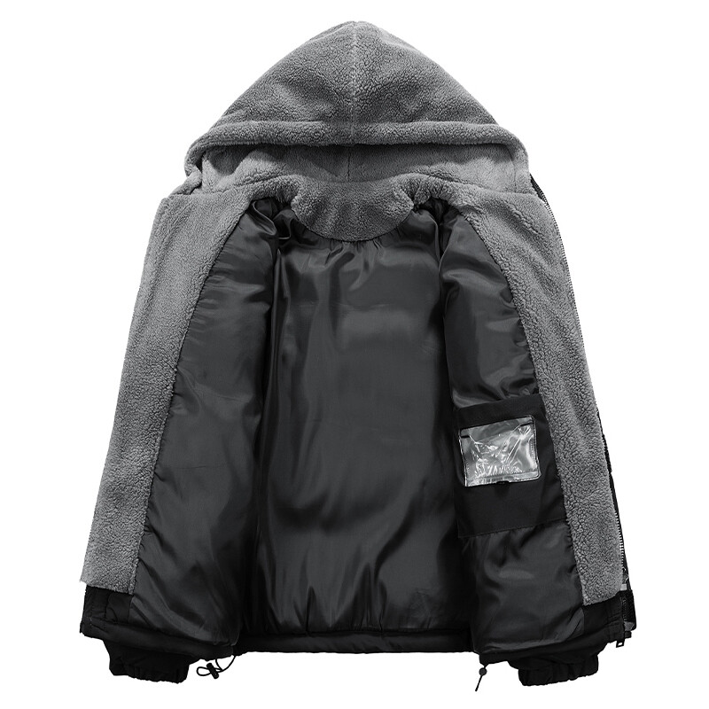 Zimska muška debela, ležerna parka jakna s kapuljačom, muška jakna od flisa, klasična vanjska parka, kaput, muška sportska gornja odjeća, parka, velika veličina 7XL 8XL