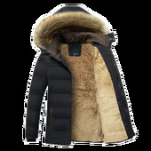 Muške parke od flisa Vodootporne parke s kapuljačom i krznenim ovratnikom Kaput Muške jesenske modne ležerne parke za muškarce Zima 2023. Nove tople debele