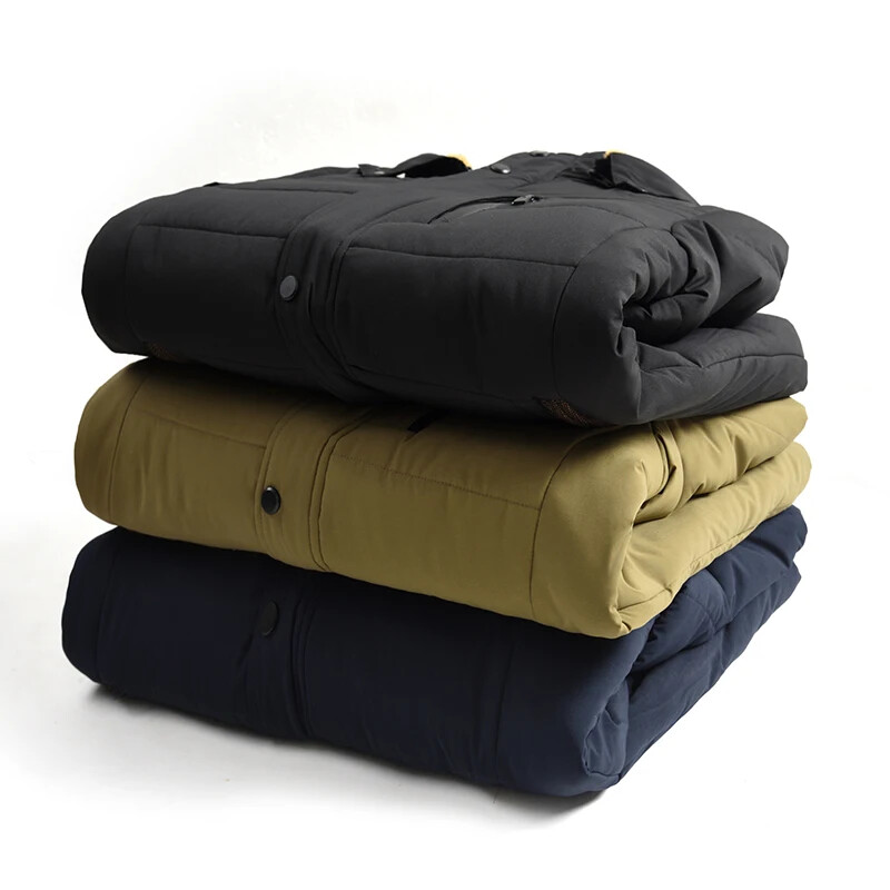 Muške parke od flisa Vodootporne parke s kapuljačom i krznenim ovratnikom Kaput Muške jesenske modne ležerne parke za muškarce Zima 2023. Nove tople debele