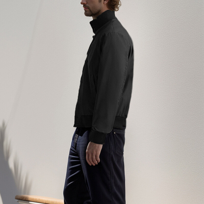 Muški kaputi dugih rukava na kopčanje Muškarci Slobodno vrijeme Tanke jakne čiste boje Gornja odjeća Klasična 2024. Samostojeća ovratnica Jednobojna jakna Kaput