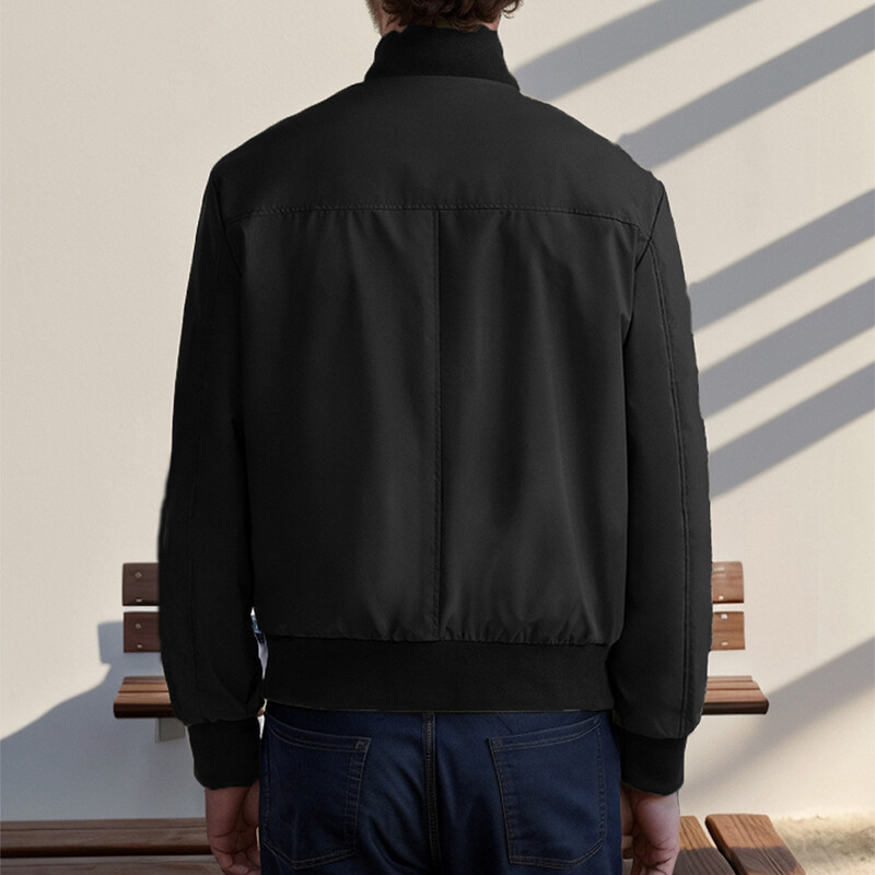 Muški kaputi dugih rukava na kopčanje Muškarci Slobodno vrijeme Tanke jakne čiste boje Gornja odjeća Klasična 2024. Samostojeća ovratnica Jednobojna jakna Kaput