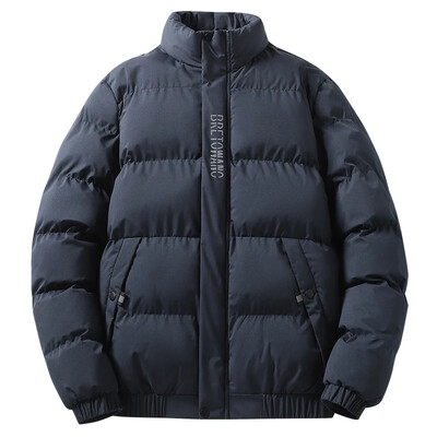 Zimska jakna muške parke debljine topli vodootporni kaput muška samostojeća ovratnica jednobojna parka otporna na vjetar muške jakne velika veličina 5XL