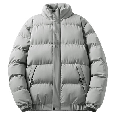 Zimska jakna muške parke debljine topli vodootporni kaput muška samostojeća ovratnica jednobojna parka otporna na vjetar muške jakne velika veličina 5XL