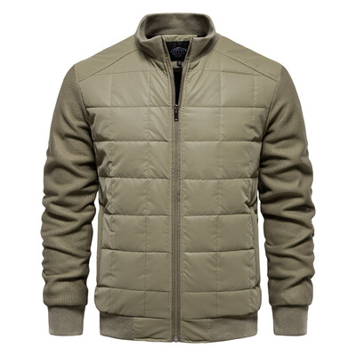 AIOPESON Meeste Talvine Soe Paks Fliis Voodriga Jakid Lapiline Plaid Stand Collar Mood Jakk Mantel meestele