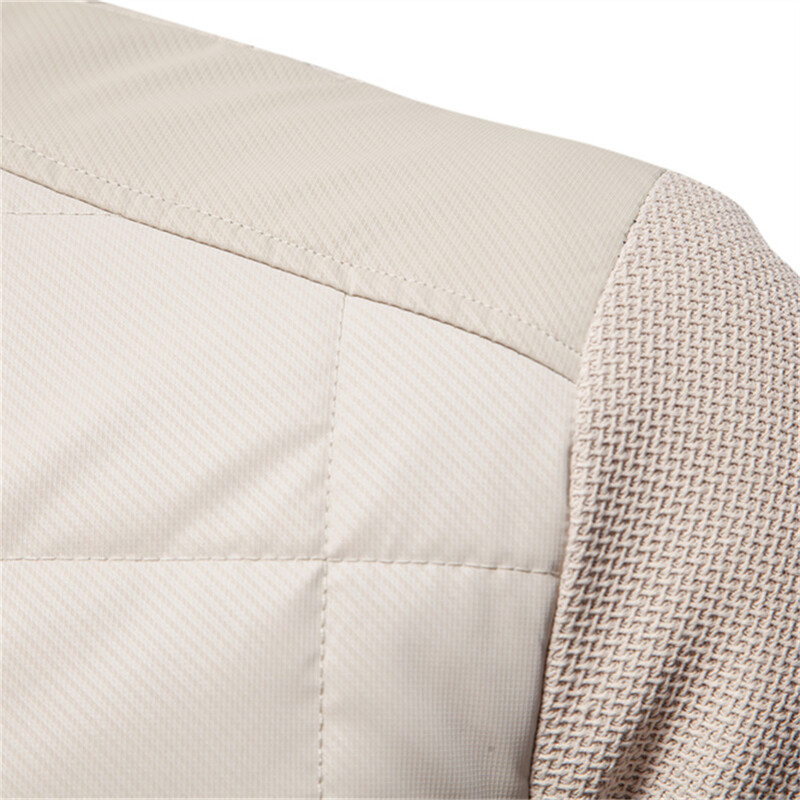 AIOPESON Jachete de iarnă pentru bărbați, calde și groase, căptușite cu lână, mozaic, carouri, guler, haină la modă pentru bărbați