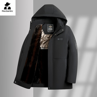 Nova muška zimska jakna iz 2024. Poslovna podebljana topla kapuljača s kapuljačom od grafena, visokokvalitetna parka od flisa otporna na hladnoću