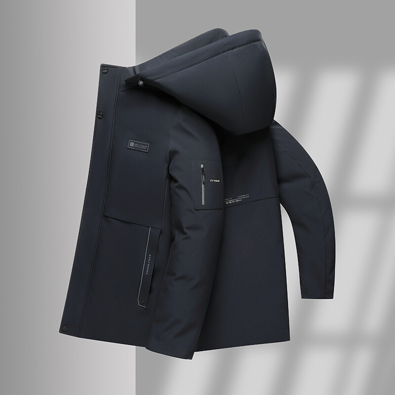 Nova muška zimska jakna iz 2024. Poslovna podebljana topla kapuljača s kapuljačom od grafena, visokokvalitetna parka od flisa otporna na hladnoću