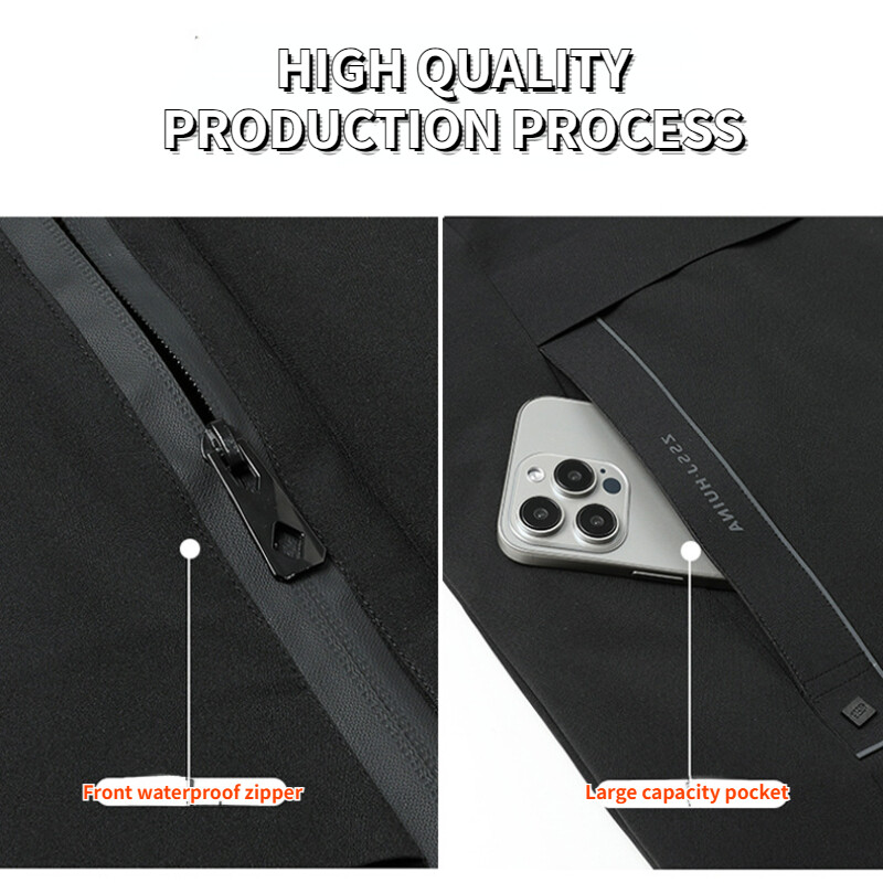 Nova muška zimska jakna iz 2024. Poslovna podebljana topla kapuljača s kapuljačom od grafena, visokokvalitetna parka od flisa otporna na hladnoću