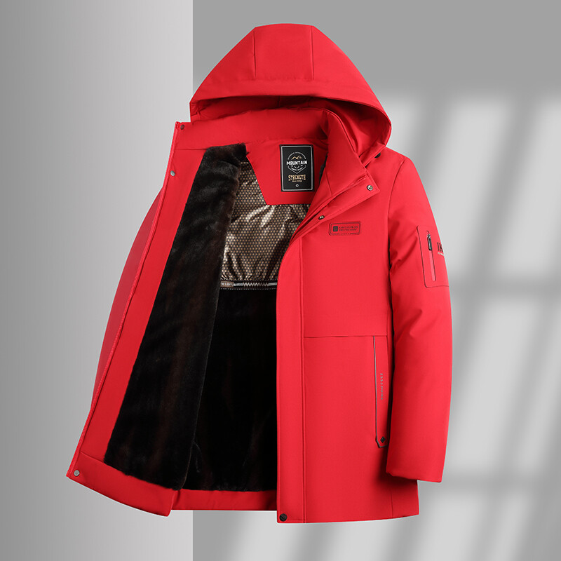 Nova muška zimska jakna iz 2024. Poslovna podebljana topla kapuljača s kapuljačom od grafena, visokokvalitetna parka od flisa otporna na hladnoću