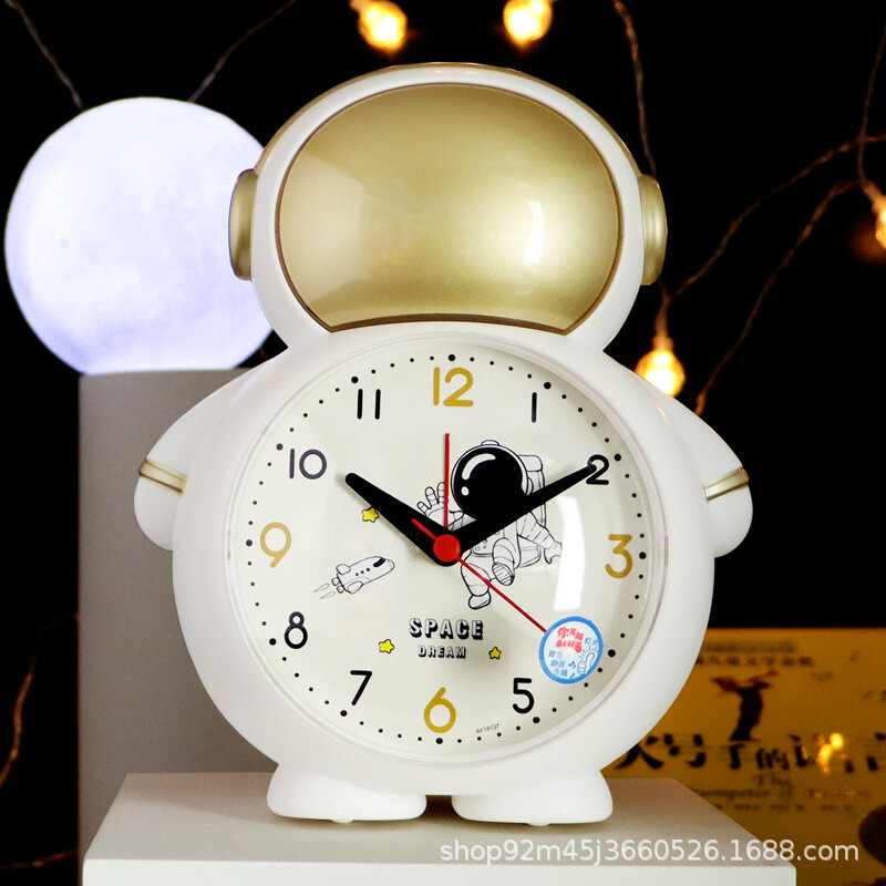 Astronaut Budilica Učenik uči Moda Kreativni dječji crtani glas Svjetleći Lijeni Ustani Glasno Sat za spavaću sobu