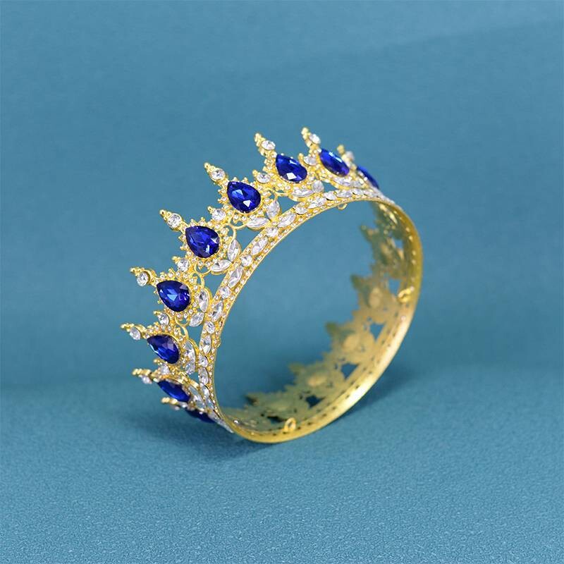 Europska i američka barokna kruna Tijara Vjenčani dodaci za mladence Okrugla kruna Rođendanska haljina za odrasle Okrugla kruna Dodaci za kosu