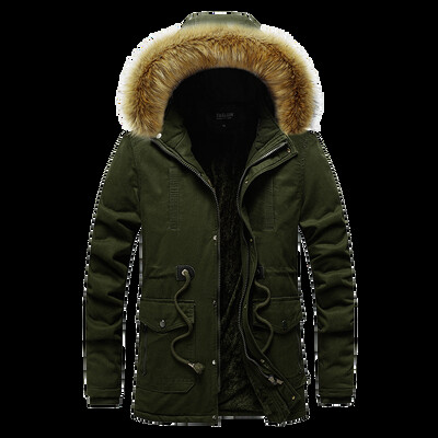 Krzneni ovratnik s kapuljačom Ležerni flis Kaput s podstavom od pamuka Kvalitetna tkanina Udobna za kožu Prozračna Hrskava odjeća Topla Vodootporna