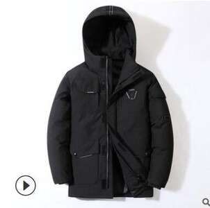 Degree Down parke Snježna jakna Muška zimska jakna Bijele parke s pačjim puhom Deblji kaput Krzno s kapuljačom Debela topla muška vjetrovka