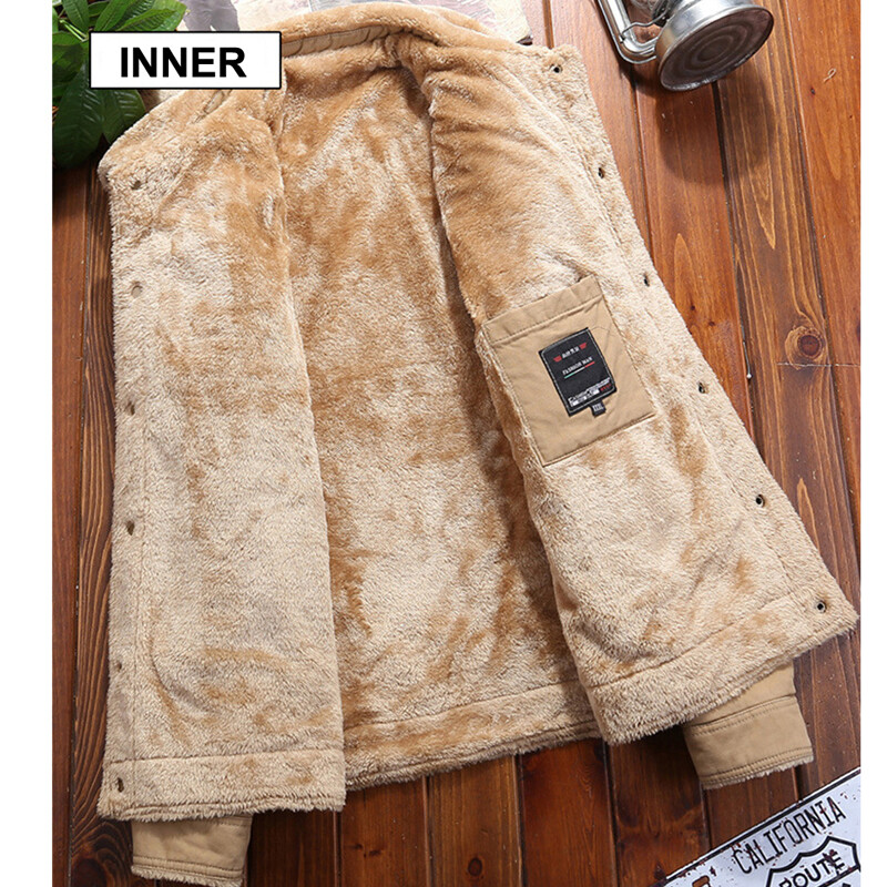 Zimski krzneni ovratnik Muške bomber jakne Ležerne muške debele tople vjetrovke od flisa Muška odjeća Vojni vojni bejzbol kaputi
