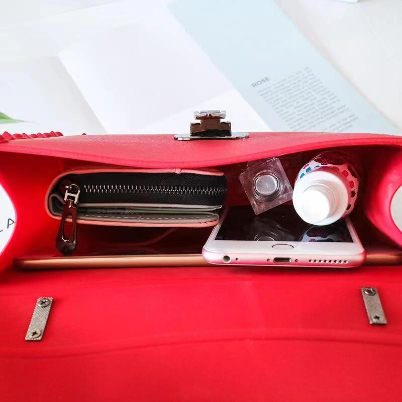 Дамски чанти с нитове Модни закопчалки Crossbody през рамо Bolsos Женски клъч Messenger чанти Портмонета Дамска квадратна чанта за мобилен телефон