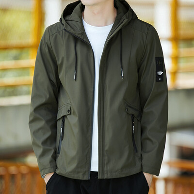 Ανδρικά Μπουφάν Αδιάβροχο Στρατιωτικό Μπουφάν με κουκούλα Ανεμοθραύστης Υπαίθριου Camping Sports Coat Ανδρικό Ρούχο Λεπτό Πανωφόρι 5XL 6XL 7XL