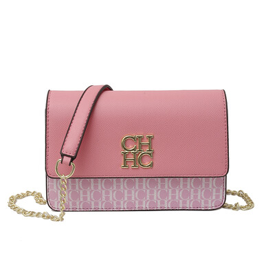 CH Ženska torbica s više reljefa Modna luksuzna marka Ženska torba na rame Dizajn čiste boje Klasična ženska torba preko ramena