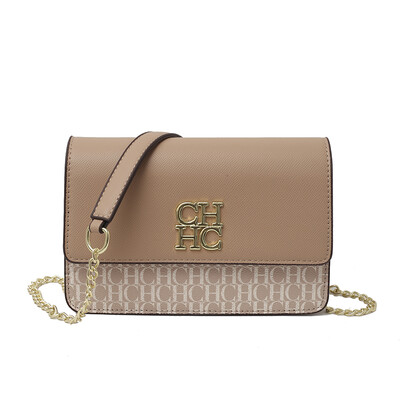 CH Ženska torbica s više reljefa Modna luksuzna marka Ženska torba na rame Dizajn čiste boje Klasična ženska torba preko ramena