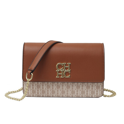 CH Ženska torbica s više reljefa Modna luksuzna marka Ženska torba na rame Dizajn čiste boje Klasična ženska torba preko ramena