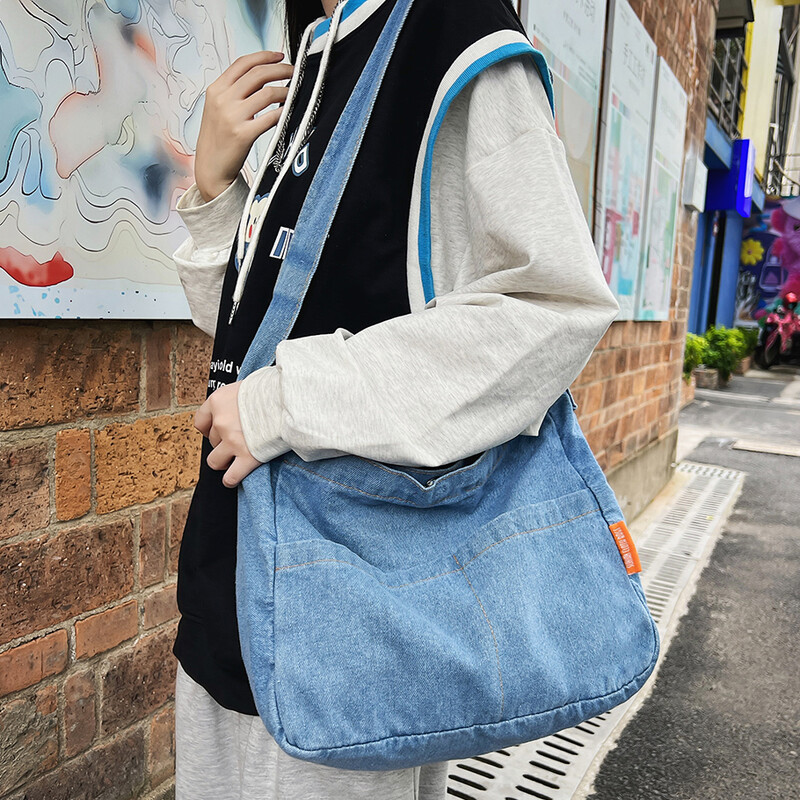 Ženska traper vintage torba Visokokvalitetna kaubojska torba preko ramena Dizajnerska kurirska torba Ženska torba za putovanje na posao velikog kapaciteta