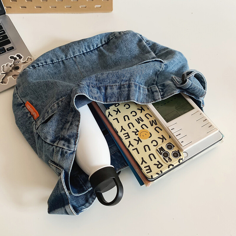 Ženska traper vintage torba Visokokvalitetna kaubojska torba preko ramena Dizajnerska kurirska torba Ženska torba za putovanje na posao velikog kapaciteta