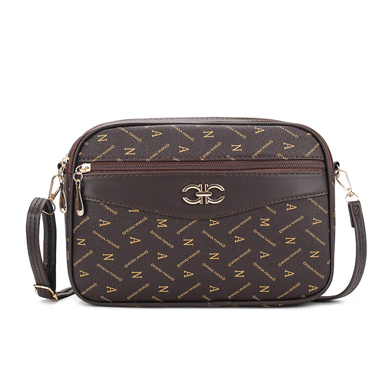 2024 Sredovječna torbica Četveroslojna torbica za mobilni telefon Stara torba s cvijećem Nova ženska torba velikog kapaciteta Dijagonalna križna marka Majčina torba