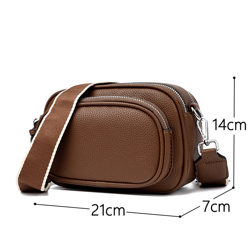 Moodne õlakott Kvaliteetsed luksuslikud käekotid 2-kihiline tõmblukk Crossbody kott Naistele mõeldud kott Naiste sõnumikott Sac a main